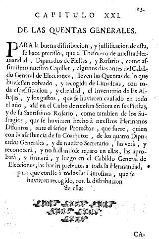 Capitulo XXI. De las quentas generales.