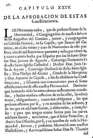 Capitulo XXIV. De la aprobacion de estas Constituciones