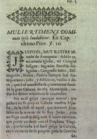 Muliertimens Dominun ipsa laudabitur.
