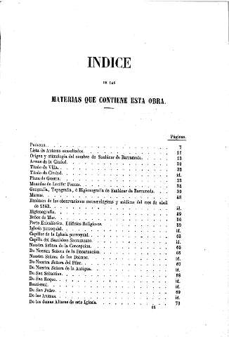 Indice de las materias que contiene esta obra.