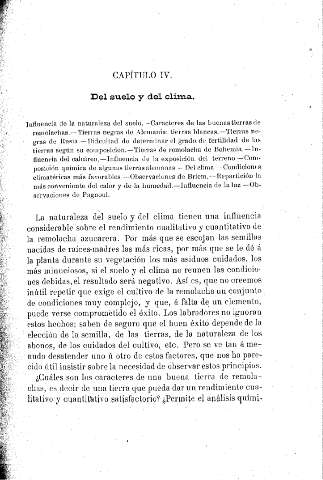 Capítulo IV. Del suelo y del clima