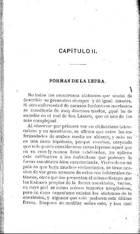 Capítulo II. Formas de la lepra