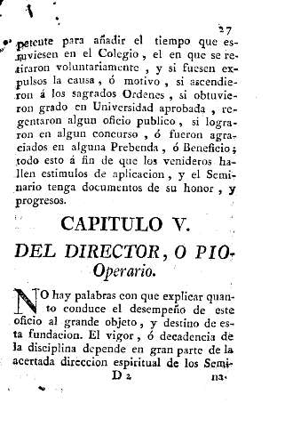 Capitulo V. Del director, o pio-operario.