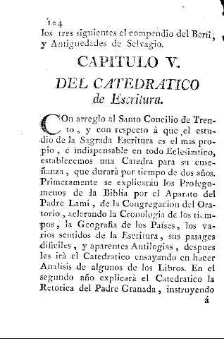 Capitulo V. Del catedratico de escritura.