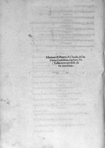 Mortuus est Plautus. P. Claudio. & Lu. Portio Consulibus...