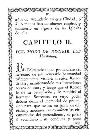 Capitulo II. Del modo de recibir los hermanos.