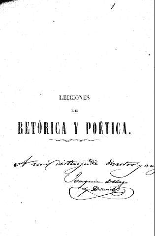 Lecciones de retórica y poética