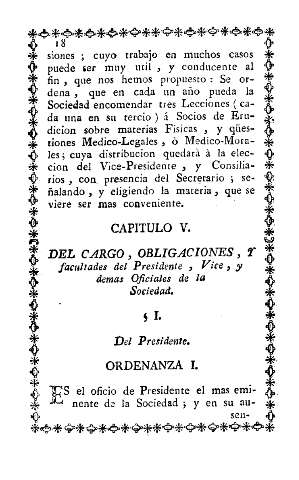 Capitulo V. Ss I. Del presidente