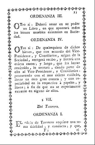 Ss VII. Del Tesorero.