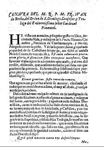 Censura del M.R.P.M. Fr. Ivan de Breña, ...