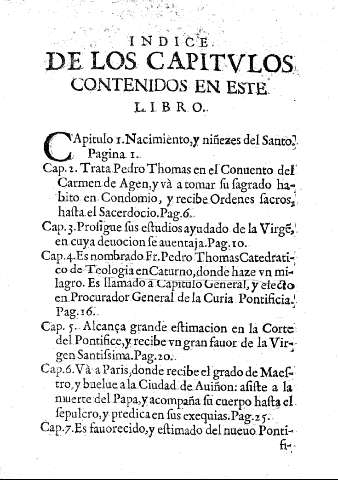 Indice de los capitulos contenidos en este libro