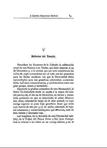 V. Exhorno del Templo