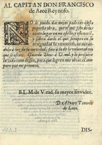 Al capitan don Francisco de Arce Reynoso.