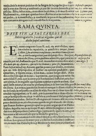 Rama qvinta. Dase din a los cargos del Interrogatorio, y a otros algunos que el dicho papel contiene.