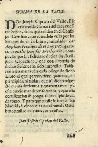 Svmma de la tassa.
