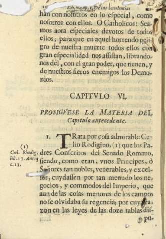Capitvlo VI. Prosigvese la materia del capitulo antecedente.
