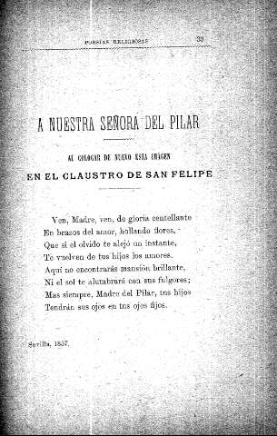 A nuestra señora del Pilar