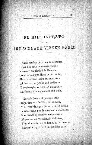 El hijo ingrato de la Inmaculada Virgen María
