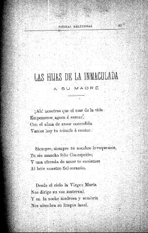Las hijas de la Inmaculada a su Madre