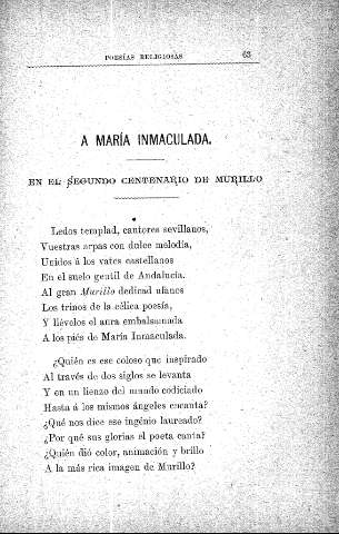 A María Inmaculada. en el segundo centenario de Murillo