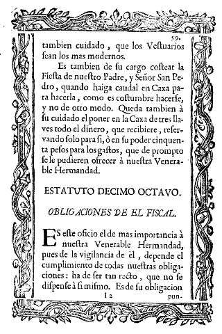 Estatuto decimo octavo. Obligaciones de el Fiscal.