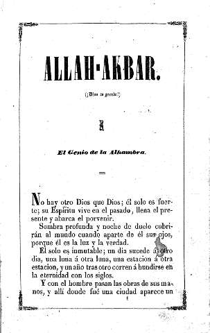 I. El genio de la Alhambra.