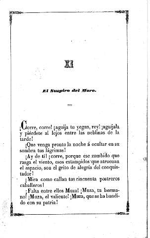 XI. El Suspiro del Moro