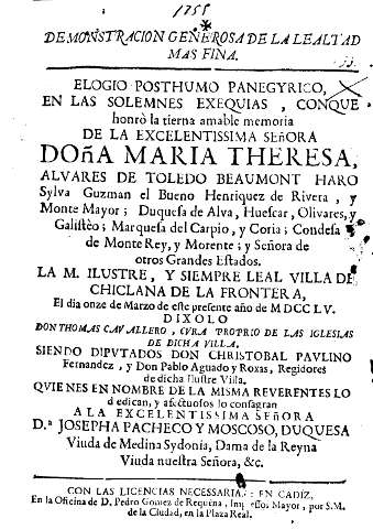 Elogio posthumo panegyrico, en las solemnes exequias, conque, honrò la tierna amable memoria ...