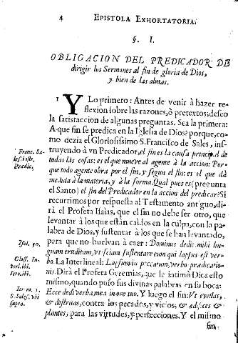 Ss. I. Obligacion del predicador de dirigir los Sermones al fin de gloria de dios y bien de las almas.