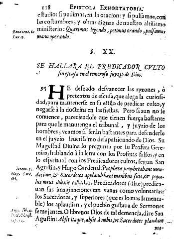 Ss. XX. Se hallara el predicador cvlto sin escusa en el temeroso juyzio de Dios.