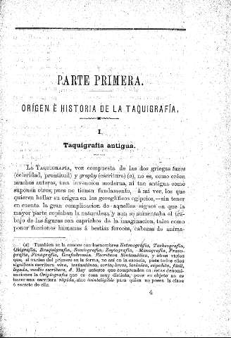 Parte Primera. Origen e historia de la taquigrafía