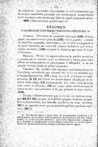Resúmen de las reglas que deben tenerse presentes en la práctica real