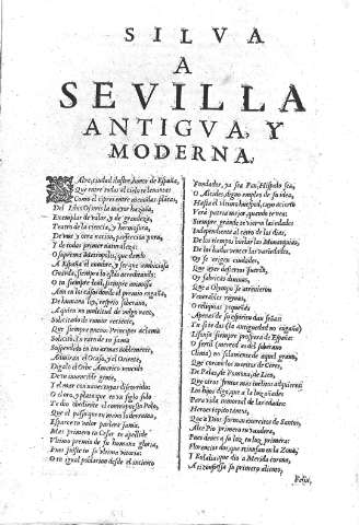Silva a Sevilla antigva y moderna