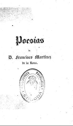 Poesías de D. Francisco Martínez de la Rosa