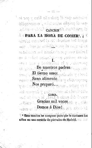 Canción para la hora de comer