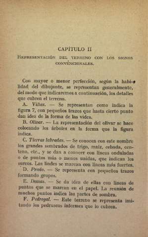 Representación del terreno con los signos convencionales