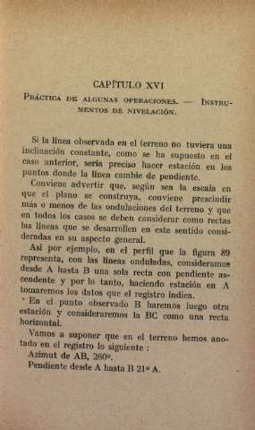 Práctica de algunas operaciones. Instrumentos de nivelación.
