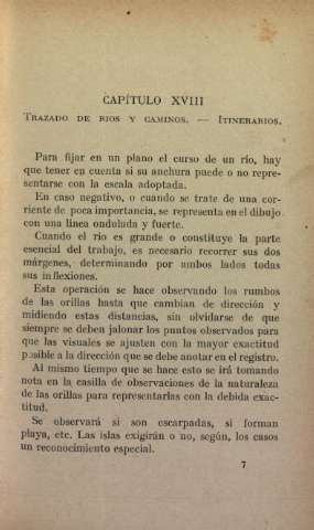 Trazado de ríos y caminos. Itinerarios