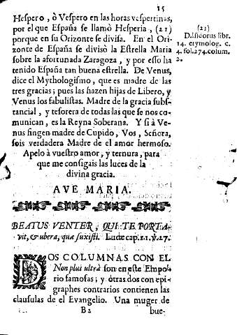 Beatis venter, qui te portavit, et ubera, quae suxisti. Lucae cap.ii.v.27.