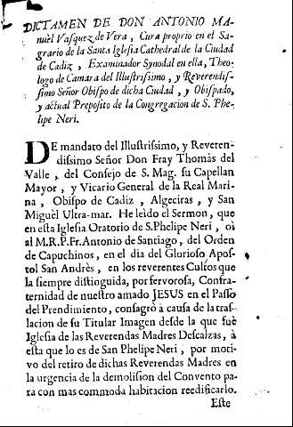Dictamen de Don Antonio Manuel Vazquez de Vera ...