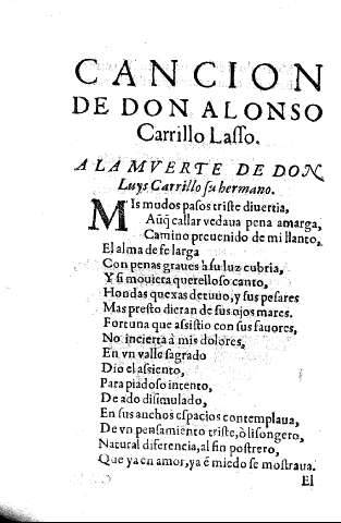 Cancion de Alonso Carrillo Lasso
