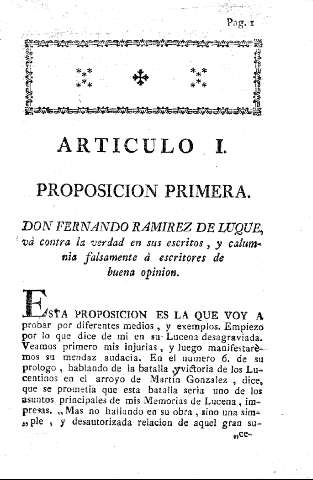 Articulo I