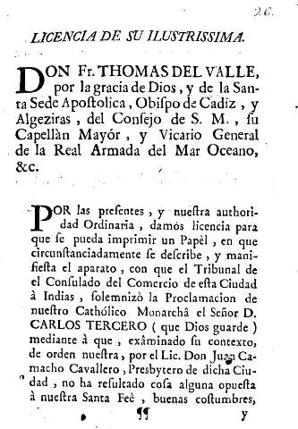 Licencia de su ilustrissima