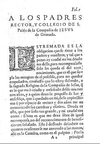 A los padres rector, y collegio de S. Pablo de la Compañia de Iesus de Granada