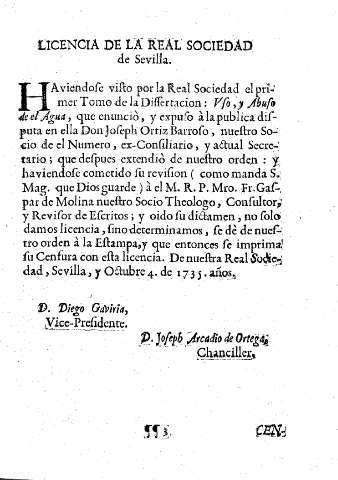 Licencia de la Real Sociedad de Sevilla