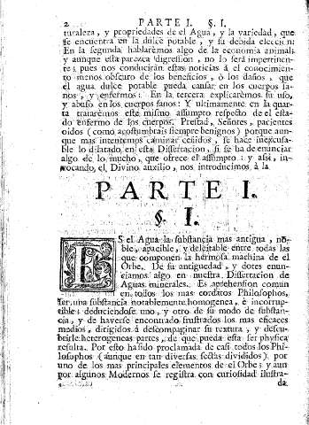Parte I [De la natvraleza de el agva, sus propiedades, diferencias, y eleccion]   