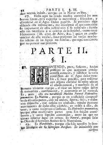 Parte II [De la economia animal, segun el verdadero systema physico-mechanico]