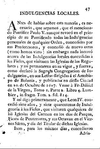 Indulgencias locales