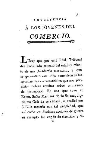 Advertencia á los jóvenes del comercio