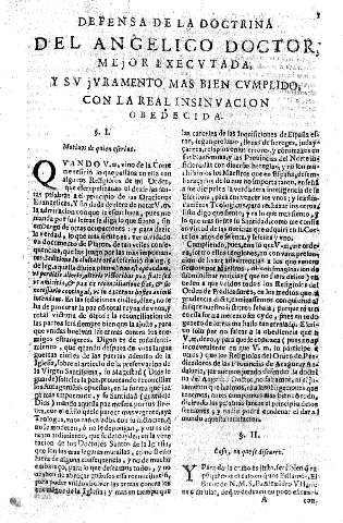 Defensa de la doctrina del Angelico doctor, mejor executada, y su juramento mas bien cumplido, con la real innuacion obedecida